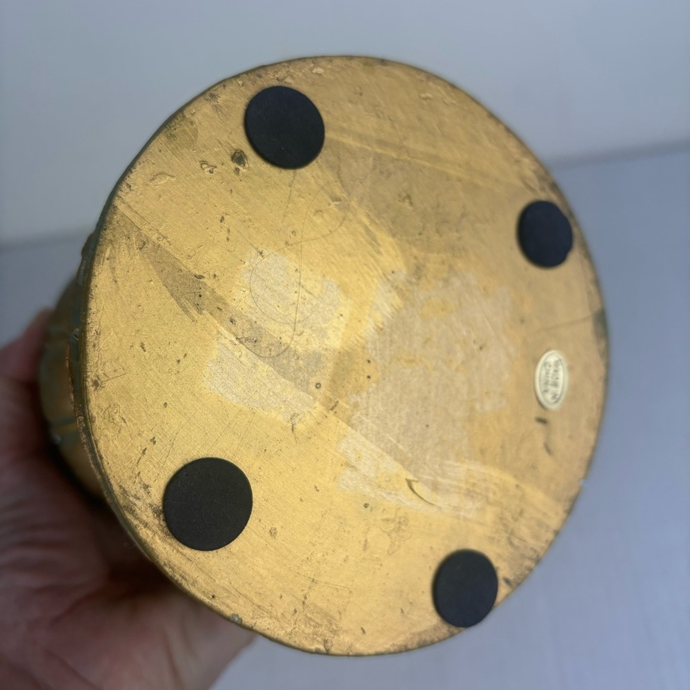 Decorative Resin Finial in Gold Verdigris Finish - Picture 6 of 8